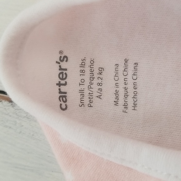 2 Carter’s Pink & White , Grey  One-Piece  Coverall 18M - Picture 6 of 7